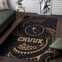 Chuuk Micronesia Area Rug - Gold Tribal Wave - Polynesian Pride