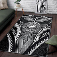 Polynesian Rugs - American Samoa Coat Of Arm With Poly Patterns - Polynesian Pride