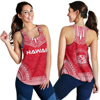 Hawaii Women's Racerback Tank - Polynesian Chief Flag Version - Polynesian Pride