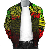 New Zealand Men's Bomber Jacket, Maori Polynesian Tattoo Reggage - Polynesian Pride