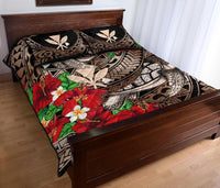 Kanaka Maoli (Hawaiian) Quilt Bed Set - Waves Polynesian Turtle Hibiscus - Polynesian Pride