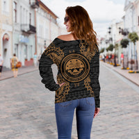 Federated States Of Micronesia Polynesian Shoulder Sweater Map Gold - Polynesian Pride