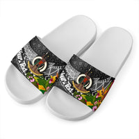Vanuatu Slide Sandals - Custom Personalised Seal Spiral Polynesian Patterns - Polynesian Pride