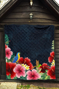 Forest Hibiscus Premium Quilt - Polynesian Pride