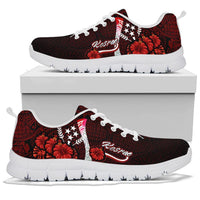 Kosrae Micronesia Sneakers - Coat Of Arm With Hibiscus - Polynesian Pride