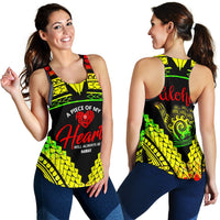 Hawaii Women's Racerback Tank - A Piece Of My Heart - Polynesian Pride