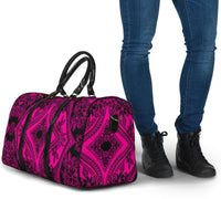 Polynesian Plumeria Mix Pink Black Hawaii Travel Bag - Polynesian Pride