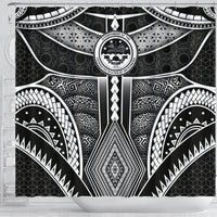 Polynesian FSM Shower Curtain - Poly Pattern With COA Federated States of Micronesia - Polynesian Pride