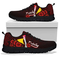Tokelau Polynesian Sneakers - Coat Of Arm With Hibiscus - Polynesian Pride