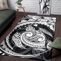 Hawaiian Map Kanaka Honu Hibiscus Globular Polynesian Area Rug AH - Polynesian Pride