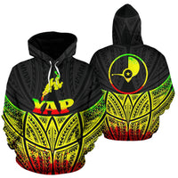 Yap Polynesian Hoodie Reggae Pride Map nd Seal Unisex Reggae - Polynesian Pride