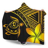 hawaiiHooded Blanket - Hawaii Turtle Plumeria Yellow - Polynesian Pride