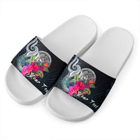 American Samoa Polynesian Custom Personalised Slide Sandals - Tropical Flower - Polynesian Pride