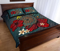 Kanaka Maoli (Hawaiian) Quilt Bed Set - Blue Turtle Tribal - Polynesian Pride