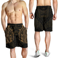Strong Polynesian Tattoo Men's Shorts Gold - Polynesian Pride