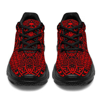 Polynesian Lauhala Mix Red Chunky Sneakers - Polynesian Pride