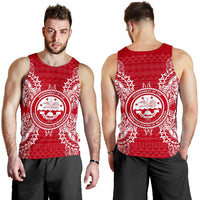 Federated States Of Micronesian Men Tank Top Map Red White - Polynesian Pride
