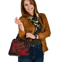 Polynesian Shoulder Handbag - Red Shark Polynesian Tattoo One Size Red - Polynesian Pride