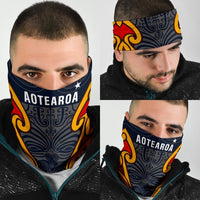 Maori Moko Bandana Aotearoa Silver Fern - Polynesian Pride