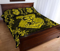 Hawaii Anchor Hibiscus Flower Vintage Quilt Bed Set - AH - Yellow - Polynesian Pride