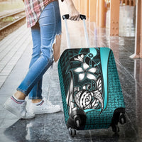 Yap Micronesian Luggage Covers Turquoise - Turtle With Hook - Polynesian Pride