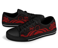 Cook Islands Low Top Canvas Shoes - Red Tentacle Turtle - Polynesian Pride