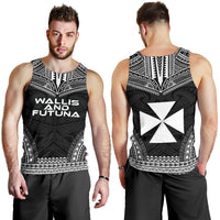 Wallis And Futuna Men's Tank Top - Polynesian Chief Black Version - Polynesian Pride