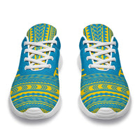 Tuvalu Sporty Sneakers - Polynesian Chief Flag Version - Polynesian Pride