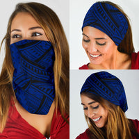Polynesian Lines Tatau Blue Unisex Bandana - Polynesian Pride