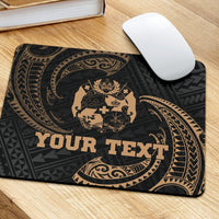 Tonga Polynesian Custom Personalised Mouse Pad - Gold Tribal Wave - Polynesian Pride