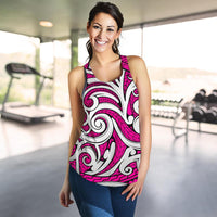 Polynesian Maori Ethnic Ornament Pink Women's Racerback Tank Top - Polynesian Pride