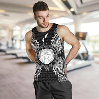 Northern Mariana Islands Polynesian Men Tank Top Map Black - Polynesian Pride