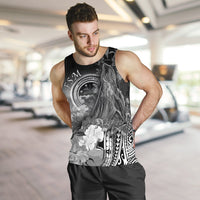 Federated States of Micronesia Men's Tank Top - Humpback Whale with Tropical Flowers (White) - Polynesian Pride