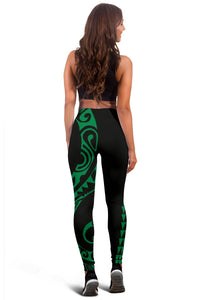 Green Polynesian Tribal Women's Leggings - Polynesian Pride