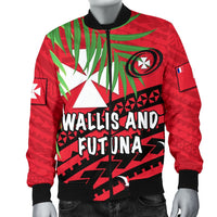 Wallis and Futuna Rugby Men Bomber Jacket Coconut Leaves - Polynesian Pride