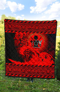 Cook Island Quilt Wave Red Design - Polynesian Pride