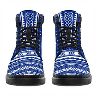 Cook Islands Leather Boots - Polynesian Flag Chief Version - Polynesian Pride