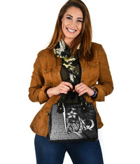 Pohnpei Micronesia Shoulder Handbag White - Turtle With Hook - Polynesian Pride