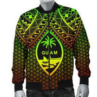 Polynesian Guam Men's Bomber Jacket - Reggae Vintage Polynesian Patterns - Polynesian Pride