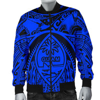 Polynesian Men's Bomber Jackets - Guam Flag, Seal with Maui Moana Tattoo - Polynesian Pride