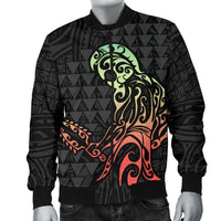 Hawaii Warrior and Helmet Men's Bomber Jacket - Polynesian Pride