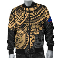Guam Polynesian Bomber Jacket (Men) - Golden Turtle - Polynesian Pride
