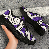 Polynesian Maori Ethnic Ornament Violet Chunky Sneakers - Polynesian Pride