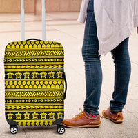 Polynesian Tattoo Tribal Yellow Luggage Covers - Polynesian Pride