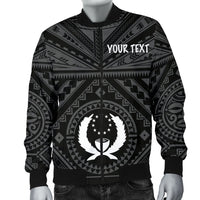 Pohnpei Personalised Men's Bomber Jacket - Pohnpei Seal With Polynesian Tattoo Style ( Black) Black - Polynesian Pride