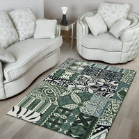 Polynesian Area Rug - Tapa Fabric Patchwork Tribal - Polynesian Pride