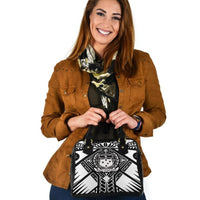 Samoa Polynesian Shoulder Handbag - Samoa White Seal with Polynesian Tattoo - Polynesian Pride