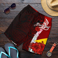 Tokelau Polynesian Custom Personalised Men's Shorts - Coat Of Arm With Hibiscus - Polynesian Pride