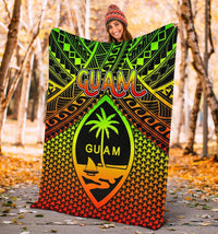 Polynesian Guam Premium Blanket - Reggae Vintage Polynesian Patterns - Polynesian Pride