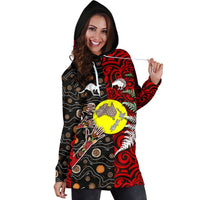 New Zealand Australia Hoodie Dress - Maori Aboriginal - Polynesian Pride